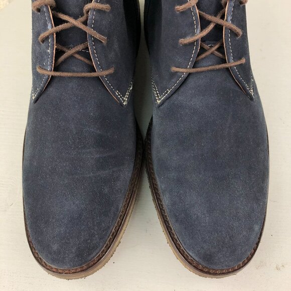 Johnston & Murphy Men's Size 10M Copeland Chukka Navy Blue Suede Ankle Boots - Picture 5 of 16